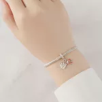 Kosárlabda és kosár ezüst függő charm