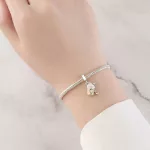 Színváltó Elviteles kávéspohár ezüst függő charm
