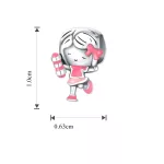 Kislány figura ezüst charm