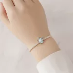 Kék teknős ezüst charm