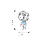 Kisfiú figura ezüst charm