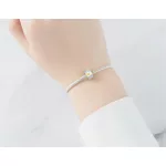 Köves pillangós mintás ezüst charm