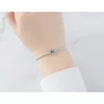 Nagy kék pillangós ezüst spacer charm