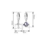 Repülőgép és Föld Bolygó ezüst fülbevaló