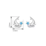 Bálna tengeri csillaggal ezüst fülbevaló