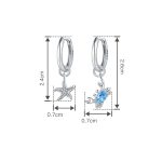 Tengeri csillag és rák felemás ezüst fülbevaló