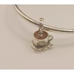 Jóbarátok Central Perk Kávéscsésze ezüst függő charm