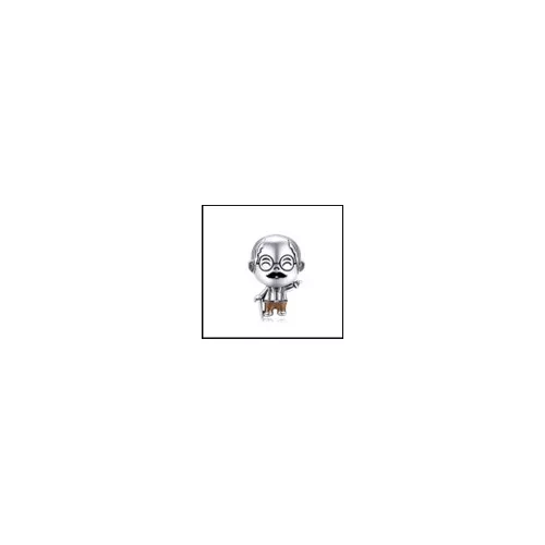 Nagypapa charm – szemüveges, bajszos papa figura