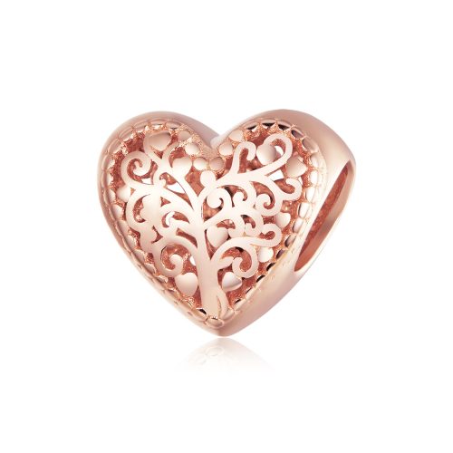 Rosegold-sziv-alaku-ezust-charm