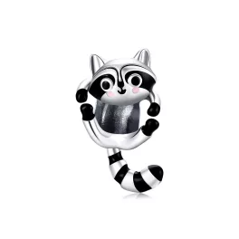 Mosómedve ezüst charm