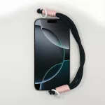 Fekete és Púderrózsaszín Rövid Telefonpánt Csuklóra