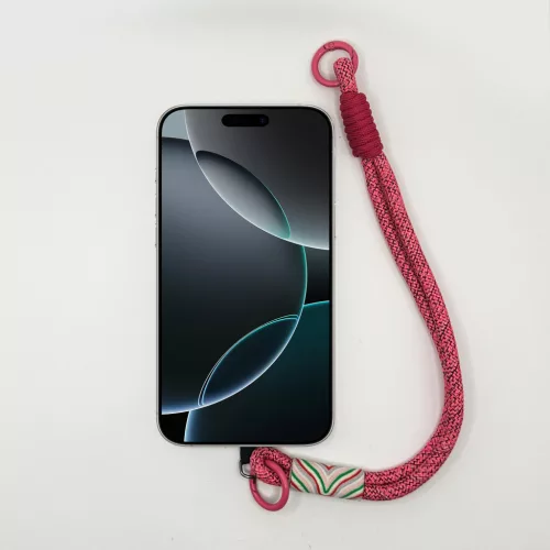 Málnarózsaszín Bohém - Telefon Csuklópánt