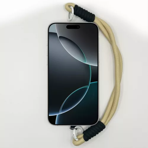 Homokszín és Fekete Rövid Telefonpánt Csuklóra