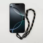 Fekete-Narancs Rombuszmintás - Klasszikus Telefon Csuklópánt Karabinerrel