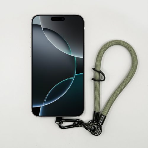 Egyszínű Zsályazöld - Karabineres Telefon Csuklópánt