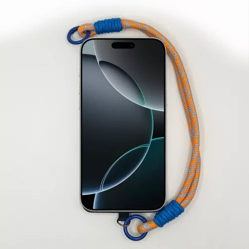 Narancs-Kék Mintás Rövid Telefonpánt Csuklóra