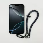 Farmerkék Szemcsés - Karabineres Telefon Csuklópánt