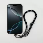 Sötétkék fehér pöttyös - Karabineres Telefon Csuklópánt