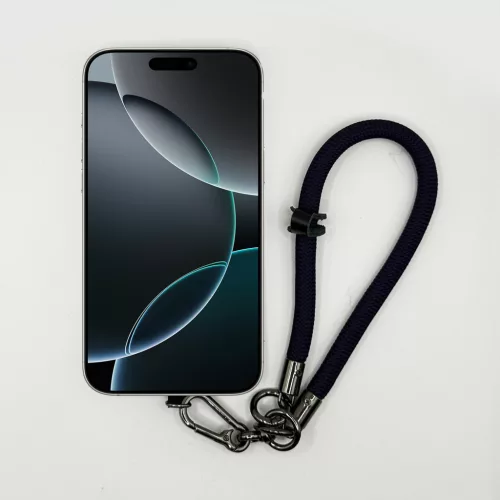 Egyszínű Sötétkék - Karabineres Telefon Csuklópánt