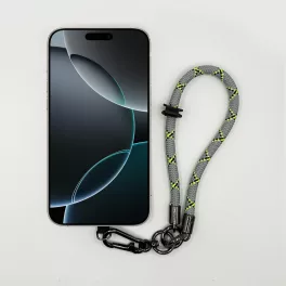 Szürke-Neon Mintás - Karabineres Telefon Csuklópánt
