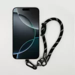 Fekete-Fehér Pöttyös - Karabineres Telefon Csuklópánt