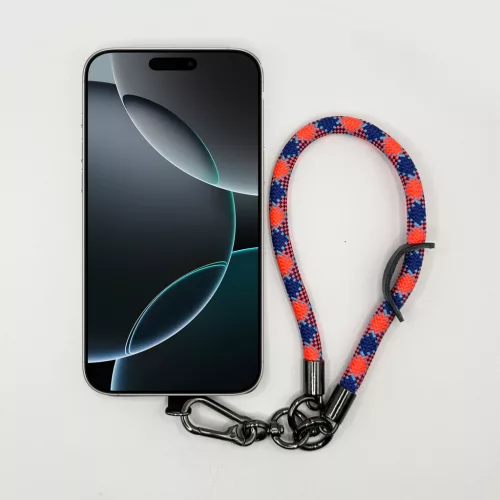 Korall-Kék Mintás - Karabineres Telefon Csuklópánt