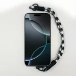 Fekete-Fehér Tyúklábmintás Rövid Telefonpánt Csuklóra