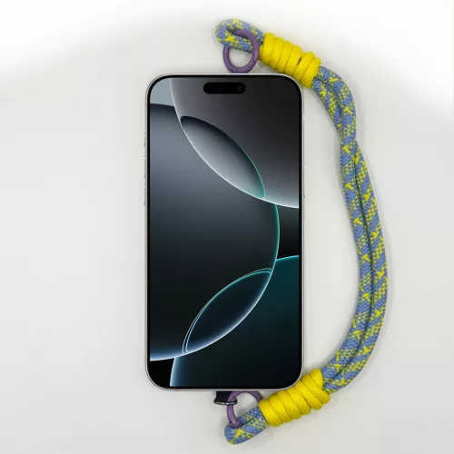 Levendula és Citrom Rövid Telefonpánt Csuklóra Lila Karikával