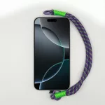 Lila és Neonzöld Rövid Telefonpánt Csuklóra