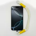 Krémfehér és Napsárga Rövid Telefonpánt Csuklóra