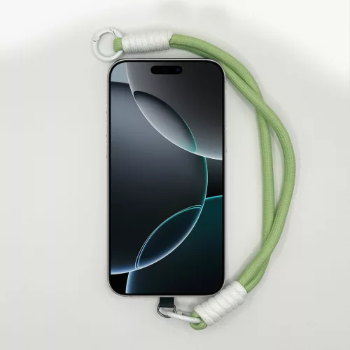 Zsályazöld és Fehér Rövid Telefonpánt Csuklóra