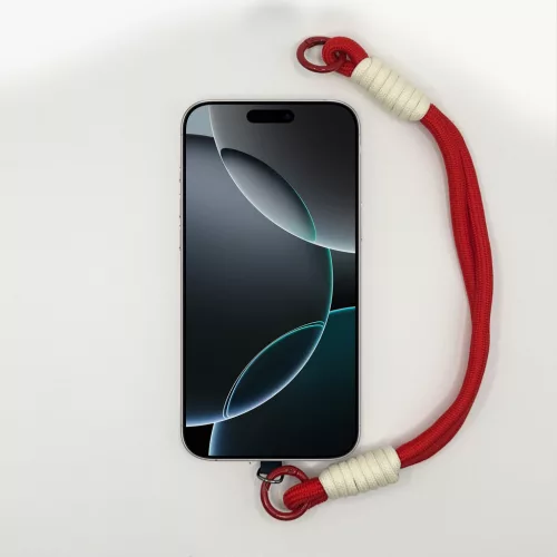 Piros és Krémfehér Rövid Telefonpánt Csuklóra