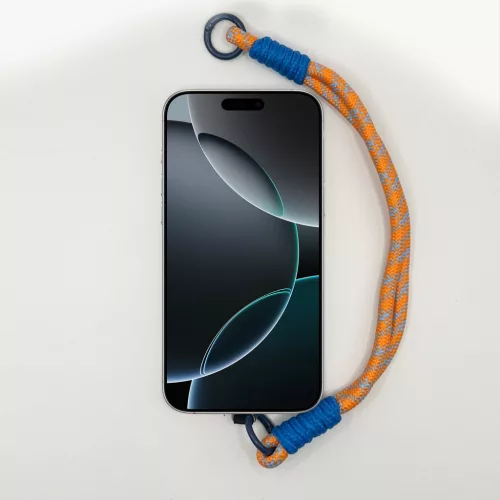 Narancs-Kék Mintás Rövid Telefonpánt Csuklóra