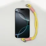 Pasztellsárga és Púderrózsaszín Rövid Telefonpánt Csuklóra