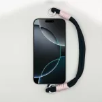 Fekete és Púderrózsaszín Rövid Telefonpánt Csuklóra