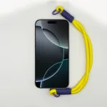 Élénksárga és Sötétlila Rövid Telefonpánt Csuklóra