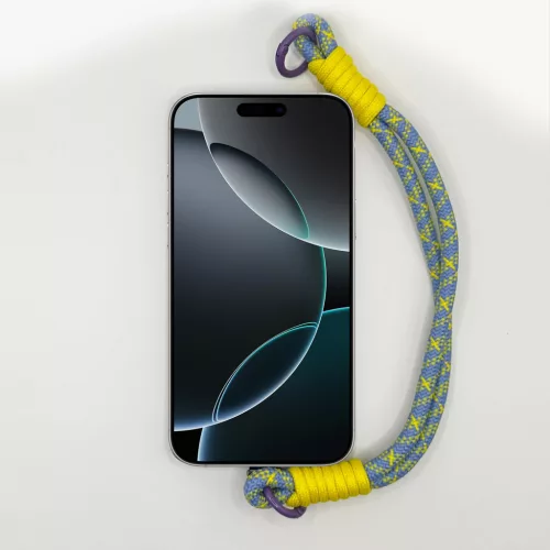 Levendula és Citrom Rövid Telefonpánt Csuklóra Lila Karikával