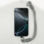 Egyszínű Világosszürke Fonott Rövid Telefonpánt Csuklóra