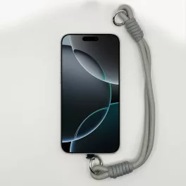   Egyszínű Világosszürke Fonott Rövid Telefonpánt Csuklóra