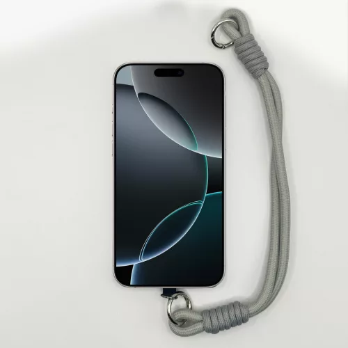 Egyszínű Világosszürke Fonott Rövid Telefonpánt Csuklóra