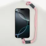 Púderrózsaszín és Grafitszürke Rövid Telefonpánt Csuklóra