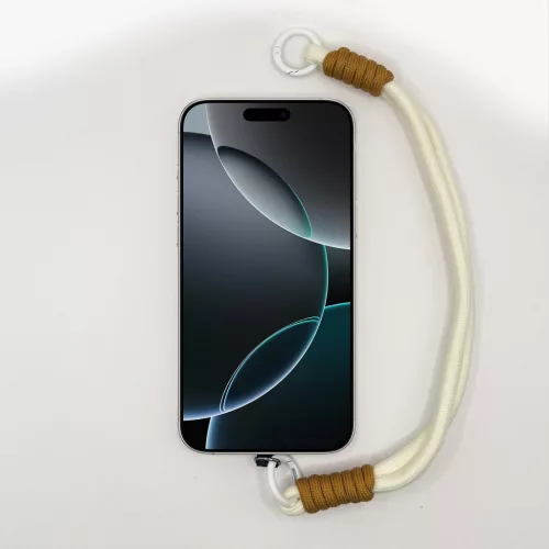 Krémfehér és Mustárszín Rövid Telefonpánt Csuklóra