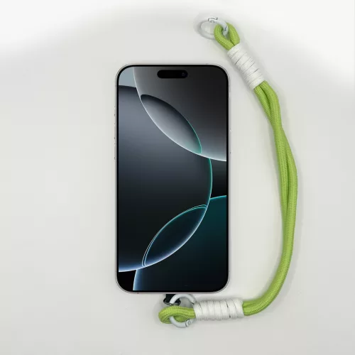 Limezöld és Fehér Rövid Telefonpánt Csuklóra