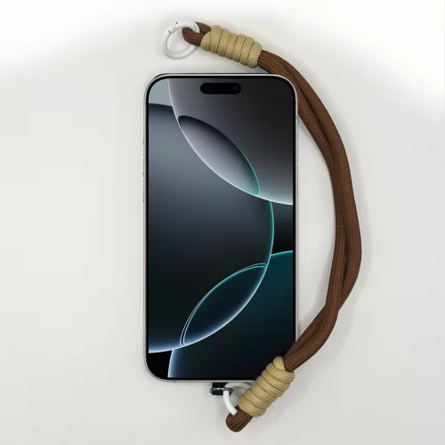 Csokoládébarna és Homokszín Rövid Telefonpánt Csuklóra