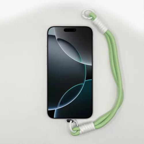 Zsályazöld és Fehér Rövid Telefonpánt Csuklóra