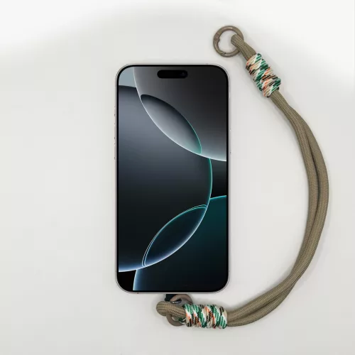 Keki Rövid Telefonpánt Csuklóra Földszínű Fonattal