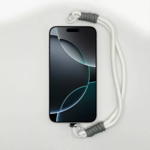 Hófehér és Szürke Rövid Telefonpánt Csuklóra