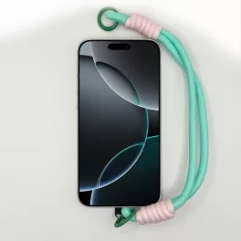 Menta és Púderrózsaszín Rövid Telefonpánt Csuklóra