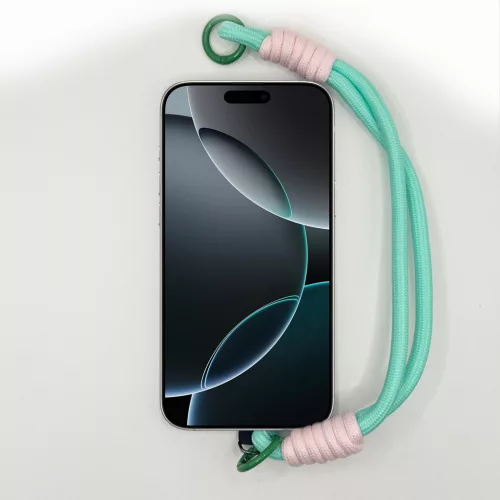 Menta és Púderrózsaszín Rövid Telefonpánt Csuklóra