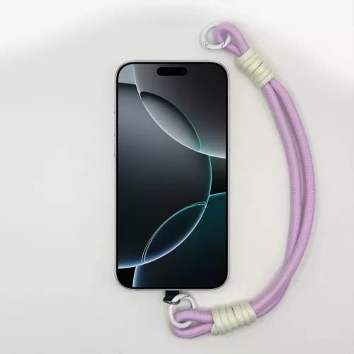 Orgonalila és Krémfehér Rövid Telefonpánt Csuklóra